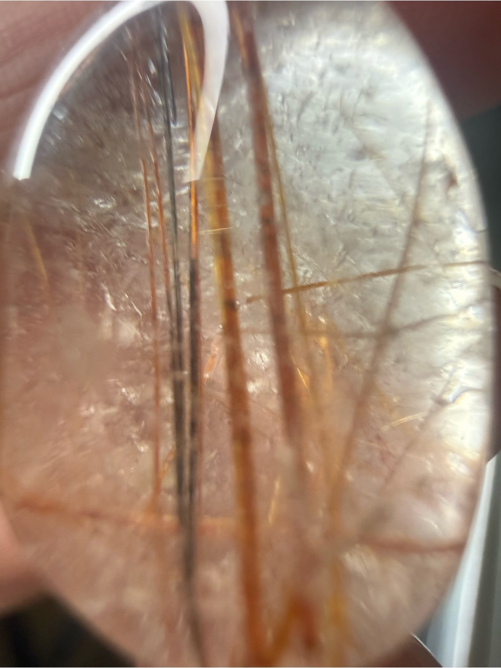 Multi-Color Rutilated Quartz Cabochon - Picture 2 of 8